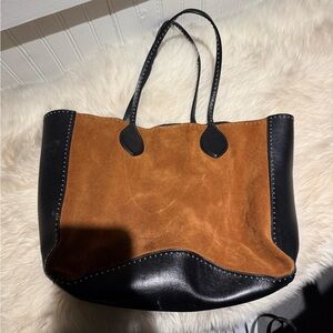 Rebecca Minkoff Tan and Black Tote Bag